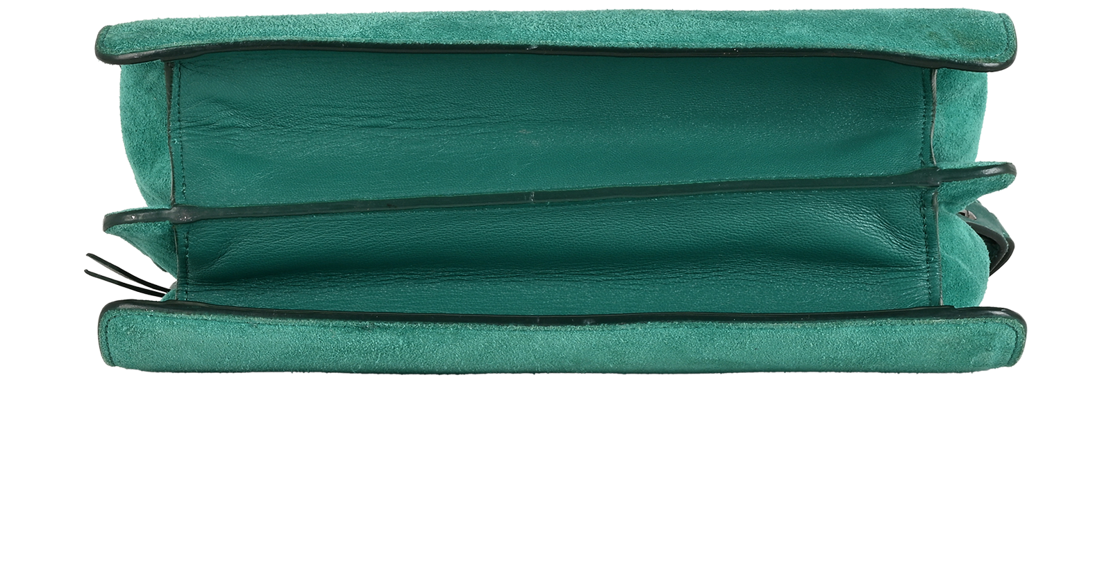 Rebel Tote, &pound;320, Handbags, Green, Suede, Top view